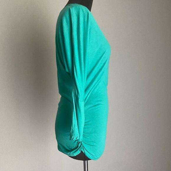 M Fredric sz S green long sleeve scoop top shirt - Picture 4 of 9